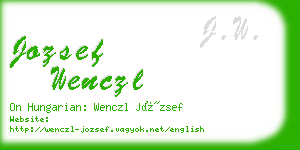 jozsef wenczl business card